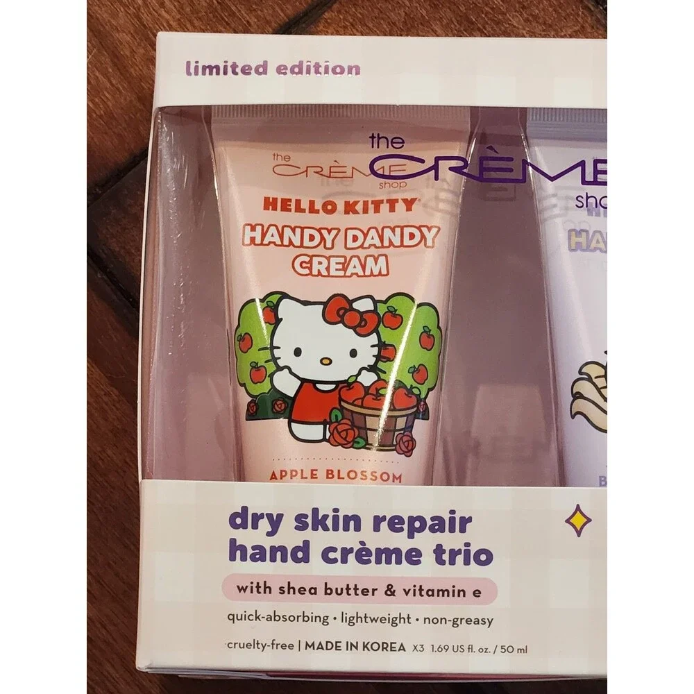 New The Crème Shop X Hello Kitty & Friends Dry Skin Repair Cream Set Limited Ed